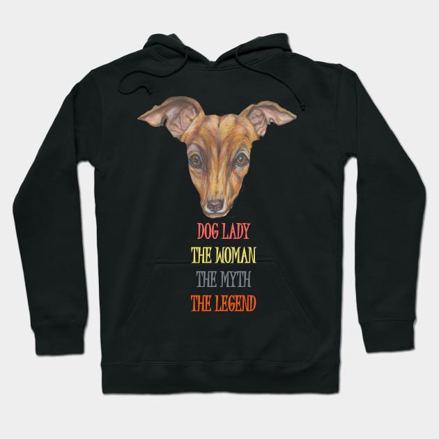 Dog Lady Legend Hoodie by candimoonart